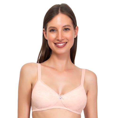 SÌèLEI, Halbgepolsterter BH ohne Bügel, hergestellt aus Bio-Baumwolle, 100% natürlich, Designed in Italien, Farbe Rosa Melange, Größe 6B von SÌèLEI