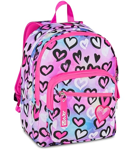 SJ GANG STYLE JAM GANG Rucksack mit Doppelfach Sj Ever, lila, Trinkflaschentasche, Maxi Fassungsvermögen, vorgeformter Rücken, Rucksack für die Grundschule, Mädchen, Lila, Taglia unica, Modern SJ GANG STYLE JAM GANG Rucksack mit Doppelfach Sj Ever, lila, Trinkflaschentasche, Maxi Fassungsvermögen, vorgeformter Rücken, Rucksack für die Grundschule, Mädchen, Lila, Taglia unica, Modern von SJ GANG STYLE JAM GANG