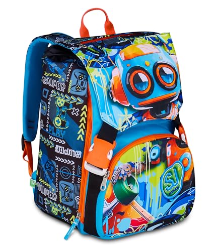 SJ GANG STYLE JAM GANG Rucksack mit doppeltem ausziehbarem Fach, Blau, große Kapazität, vorgeformte Rückenlehne, Kinder, Grundschule, blau, Taglia unica, Modern SJ GANG STYLE JAM GANG Rucksack mit doppeltem ausziehbarem Fach, Blau, große Kapazität, vorgeformte Rückenlehne, Kinder, Grundschule, blau, Taglia unica, Modern von SJ GANG STYLE JAM GANG