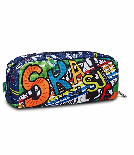 SJ Mäppchen, Federtasche für Schreibwaren, Etui für Stiften, Kugelschreiber, Kinder, Mädchen & Jungen, Grundschule, SJ-Muster von SJ Gang