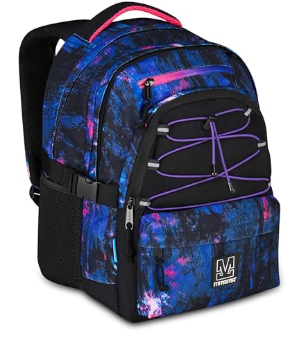 Mitama Schulrucksack #BDBF PURPLE BRUSH, Lila, Dreifach-Rucksack, Trinkflaschenhalter, integrierter USB-Anschluss, verstellbare Breite, Rucksack für mittlere und obere Schule, Mädchen, violett, Taglia Mitama Schulrucksack #BDBF PURPLE BRUSH, Lila, Dreifach-Rucksack, Trinkflaschenhalter, integrierter USB-Anschluss, verstellbare Breite, Rucksack für mittlere und obere Schule, Mädchen, violett, Taglia von SJ Seven
