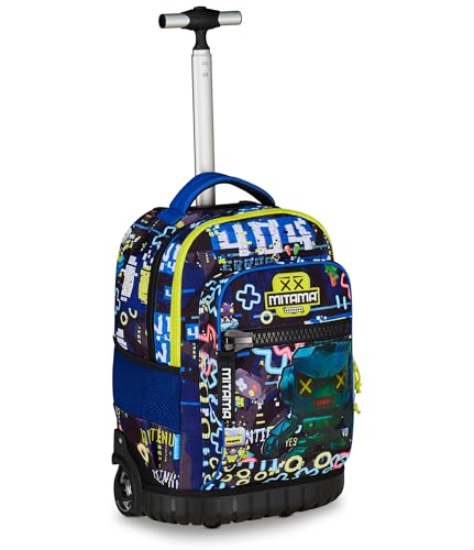 SJ Seven Mitama Schultrolley Run Maxi GAMING404, Blau, Doppelfach, Fronttasche, 2 Seitentaschen, Grundschule und Freizeit, Kinder, blau, Taglia unica, Casual SJ Seven Mitama Schultrolley Run Maxi GAMING404, Blau, Doppelfach, Fronttasche, 2 Seitentaschen, Grundschule und Freizeit, Kinder, blau, Taglia unica, Casual von SJ Seven