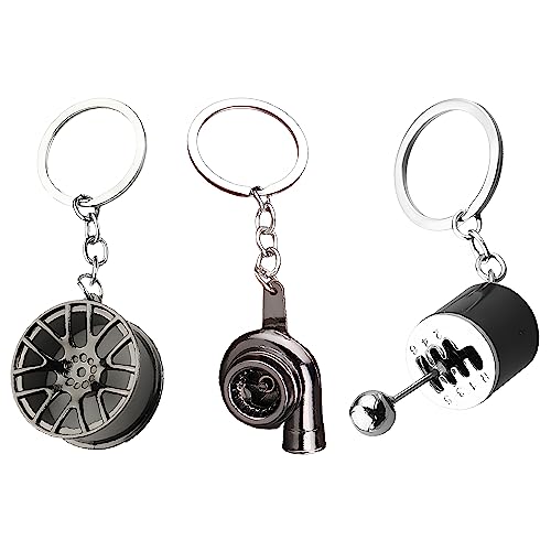 SJBAUTYO 3 Pcs Schlüsselanhänger,Auto Keychain,Turbo Anhänger Deko Schlüsselbund,für männer Frauen Beste Freundin von SJBAUTYO