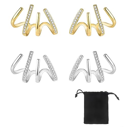 SJBAUTYO Klaue Ohrstecker,Creolen Silber Damen Ohrringe,Funkelnde Zirkonia Ohrringe mit 925 Silber Nadel für Mädchen Frauen Damen, Piercing Ohrringe, Ohrschmuck Modeschmuck Geschenk von SJBAUTYO
