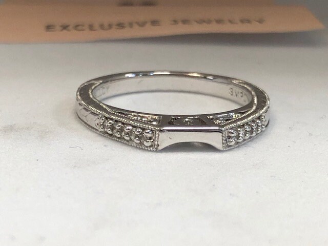 Damen 14Kt Gold Bar-Design Immer Ein Moissanite Ehering von SJEXCLUSIVEJEWELRY