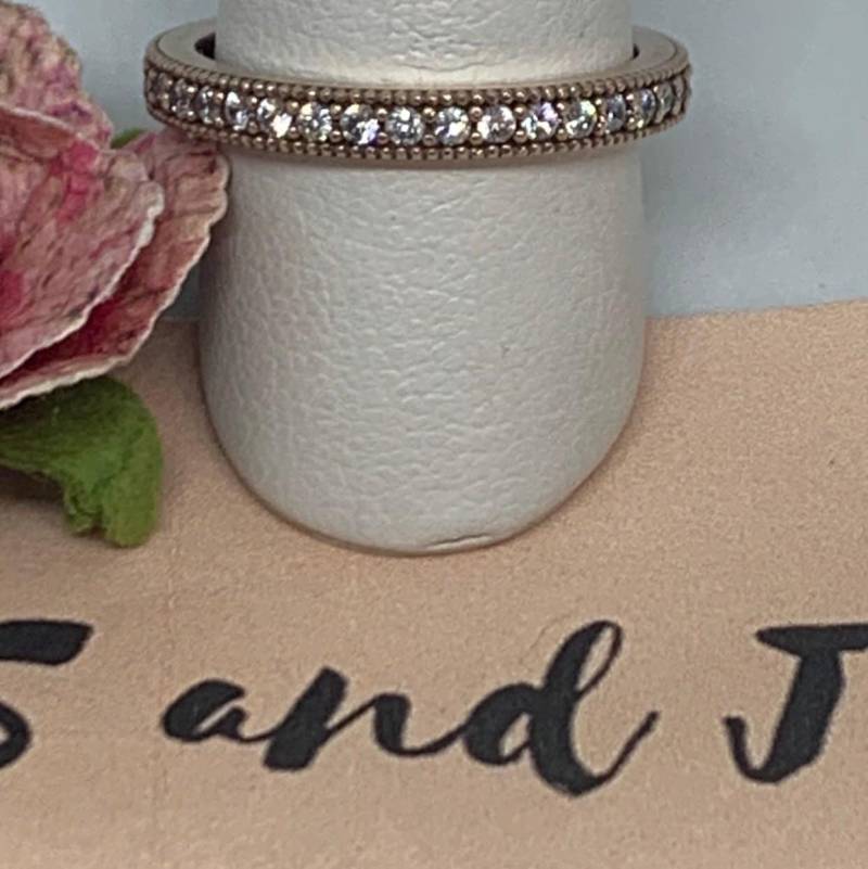 Damen Ewigkeit Set 14 K Gold Für Immer Ein Moissanite Ehering von SJEXCLUSIVEJEWELRY