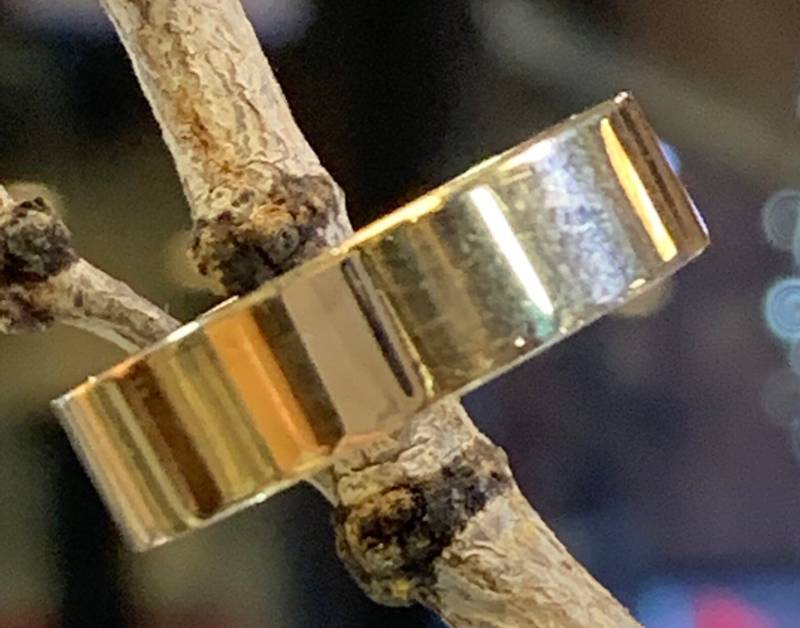 Handgemachte Flache Hochglanz Ehering. 8mm von SJEXCLUSIVEJEWELRY