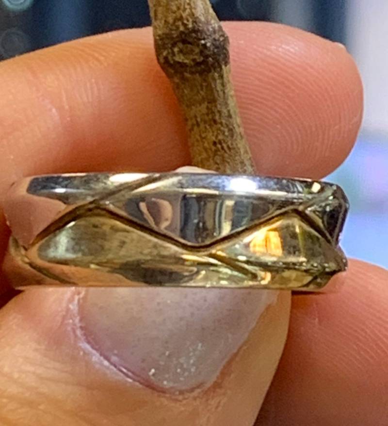 Handgemachte Handgewebte Zwei Ton-Hochzeitsband von SJEXCLUSIVEJEWELRY