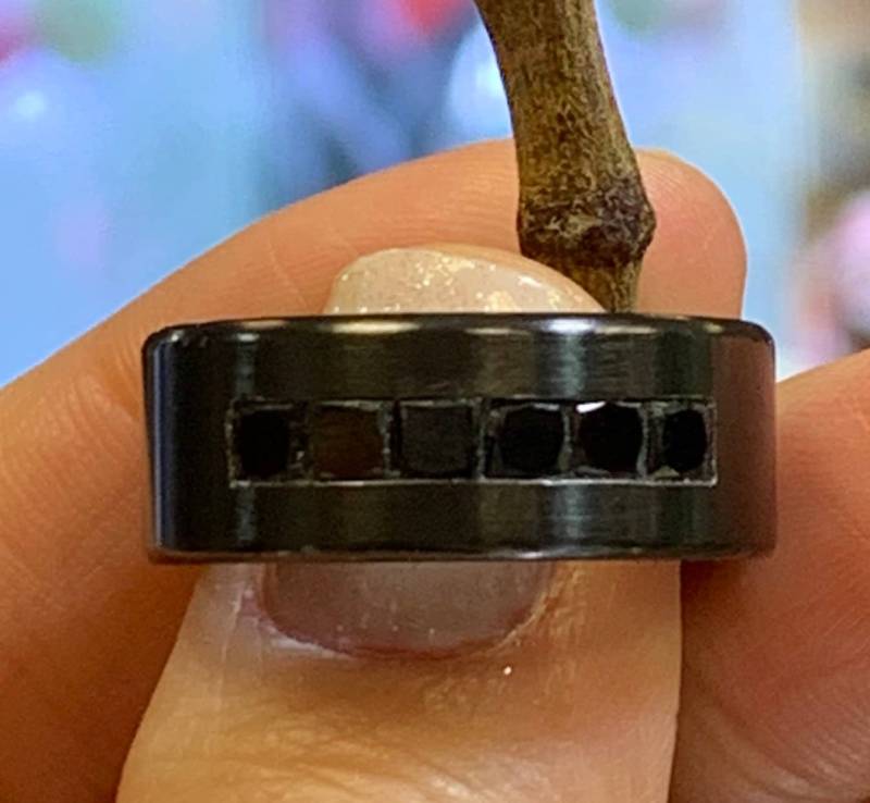 Schwarz Zirkonium Mit Schwarzen Diamanten Hochzeit Band. 8mm von SJEXCLUSIVEJEWELRY