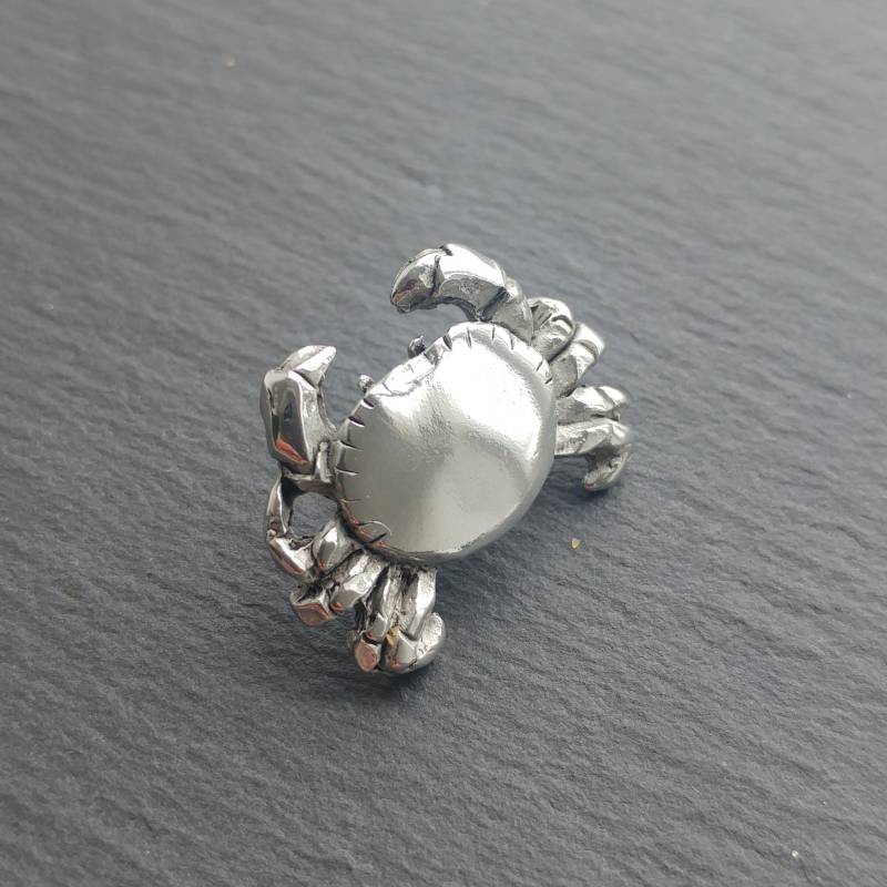 Krabbe Brosche/Sternzeichen Krebs Silber Liebhaber Strand Schmuck Tier Anstecknadel Krawatte Geschenk von SJHdesignsuk