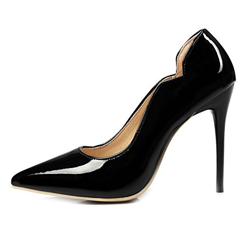 SJJH Damen Dress Pumps mit Hehem Stiletto Absatz Schuhe für Hochzeit von SJJH