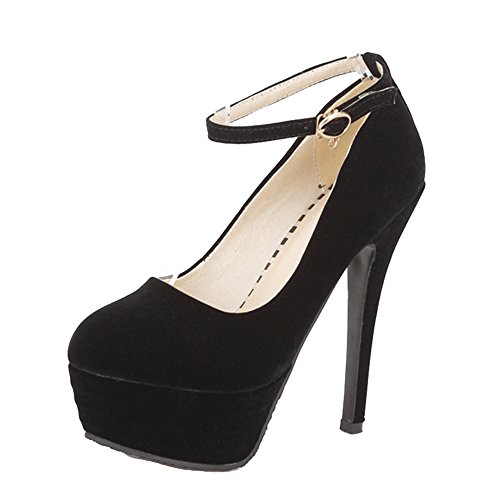 SJJH Damen Fesselriemen Plateau Pumps mit Stiletto Absatz von SJJH