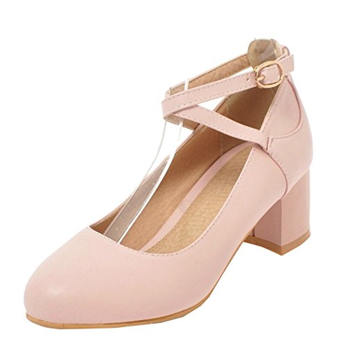 SJJH Damen Süß & Gemütlich Mid Blockabsatz Pumps von SJJH