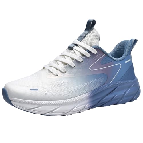 SJJH Herren und Damen Modische Leuchten im Dunkeln Laufschuhe Sportschuhe (Weiß Lila, 45 EU) von SJJH