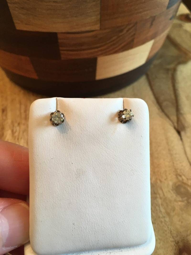 Diamant Ohrringe in Sterling Silber von SJMarsStudio