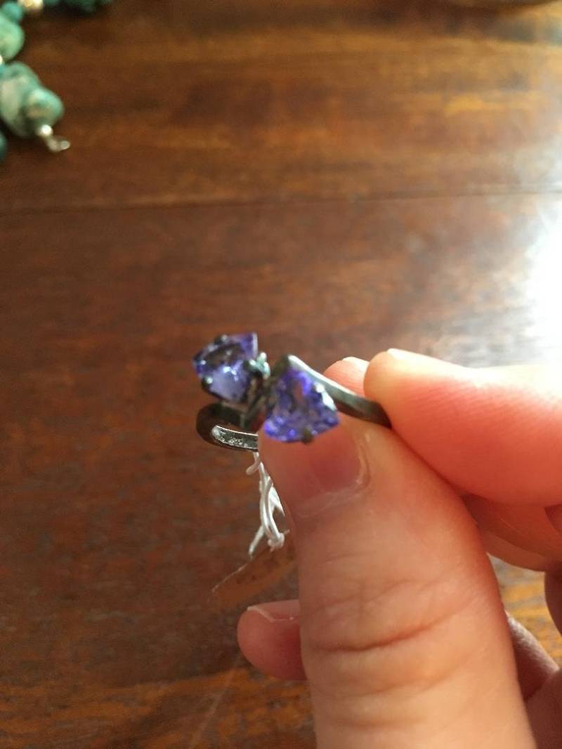 Tansanit Ring in Sterling Silber von SJMarsStudio