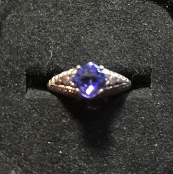 Tansanit Ring in Sterling Silber von SJMarsStudio