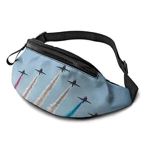 Airplanes Show in The Sky Bauchtaschen für Damen und Herren, Hüfttasche mit verstellbarem Riemen, Laufgürtel, Bauchtasche, Hüfttaschen für Reisen, Laufen, Siehe Abbildung, Einheitsgröße von SJOAOAA