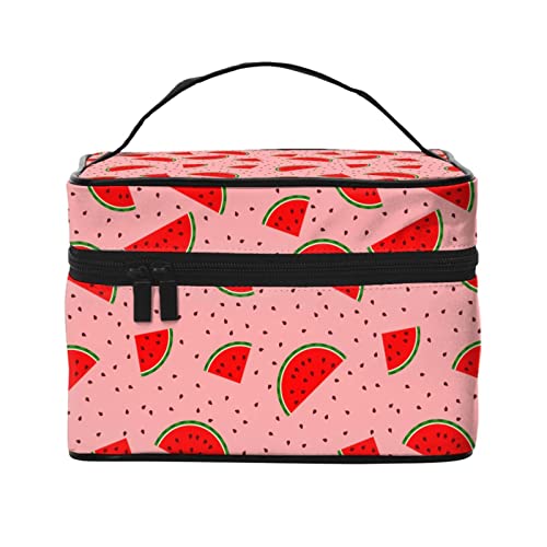 Ananas-Reise-Make-up-Tasche für Frauen, große Kosmetiktaschen, tragbare Make-up-Organizer-Tasche, Urlaub, Kulturbeutel, Mädchen, Make-up-Aufbewahrungskoffer, Wassermelone 1, Einheitsgröße von SJOAOAA