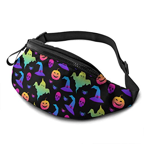 Bauchtasche für Männer Frauen, Halloween Hüfttasche mit Gürtel Verstellbare Sling Pocket Crossbody Umhängetasche Brusttasche für Reisen Wandern Radfahren Laufen, Siehe Abbildung, Einheitsgröße von SJOAOAA