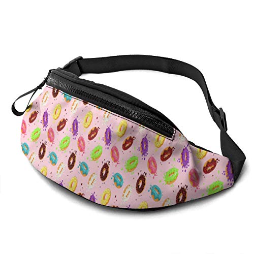 Bauchtasche für Männer und Frauen, bunte Donuts, Hüfttasche mit Gürtel, verstellbare Schultertasche, Crossbody-Umhängetasche, Brusttasche für Reisen, Wandern, Radfahren, Laufen, Siehe Abbildung, Einheitsgröße von SJOAOAA