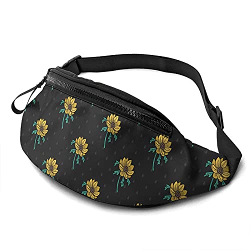 Bauchtasche für Männer und Frauen, niedliche Blume, Hüfttasche mit Gürtel, verstellbare Schultertasche, Crossbody-Umhängetasche, Brusttasche für Reisen, Wandern, Radfahren, Laufen, Siehe Abbildung, Einheitsgröße von SJOAOAA