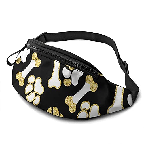 Golden Dogs Pattern Fanny Pack for Women Men Fashion Waist Pack Fanny Pack for Girls Boys Adjustable Belt Bag Sport Waist Bag for Outdoor Workout Travel Running Biking, Siehe Abbildung, Einheitsgröße von SJOAOAA