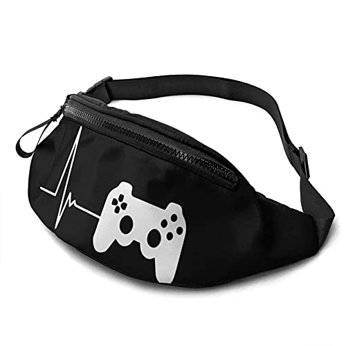 Heartbeat of A Gamer Bauchtasche für Damen Herren Mode Hüfttasche Hüfttasche mit verstellbarem Gürtel für Reisen Outdoor Sport Radfahren Laufen, Siehe Abbildung, Einheitsgröße von SJOAOAA