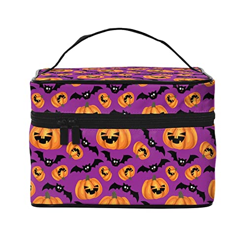 Kosmetiktasche Organizer Halloween Elemente Muster 22 Tragbare Künstler Aufbewahrungskoffer Reise Make-up Tasche für Frauen Mädchen, Halloween Elements Muster 23, Einheitsgröße von SJOAOAA