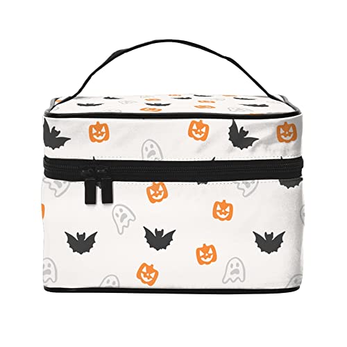 Kosmetiktasche Organizer Halloween Elemente Muster 38 Tragbare Künstler Aufbewahrungskoffer Reise Make-up Tasche für Frauen Mädchen, Halloween Elements Muster 44, Einheitsgröße von SJOAOAA