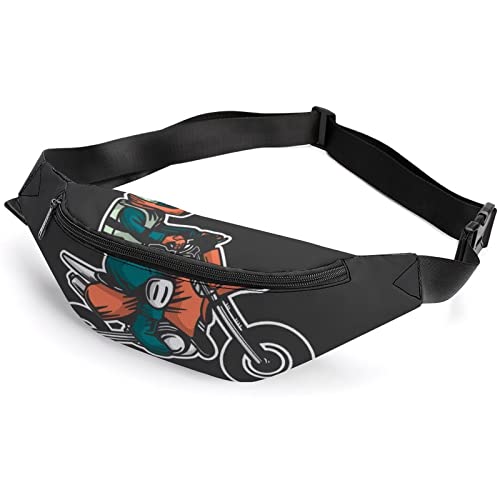 Mexikanische Tacos Bauchtasche, Erwachsene Kinder Sport Hüfttasche für Männer Frauen, Never Stop Never Give Up Motorrad, Einheitsgröße, Hüfttasche von SJOAOAA