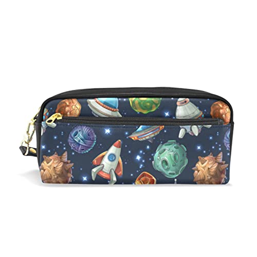 SJOAOAA Cosmic Space Planet Federmäppchen für Mädchen und Jungen, großes Fassungsvermögen, Stiftehalter, Organizer mit Fächern, siehe abbildung, Einheitsgröße, Taschen-Organizer von SJOAOAA