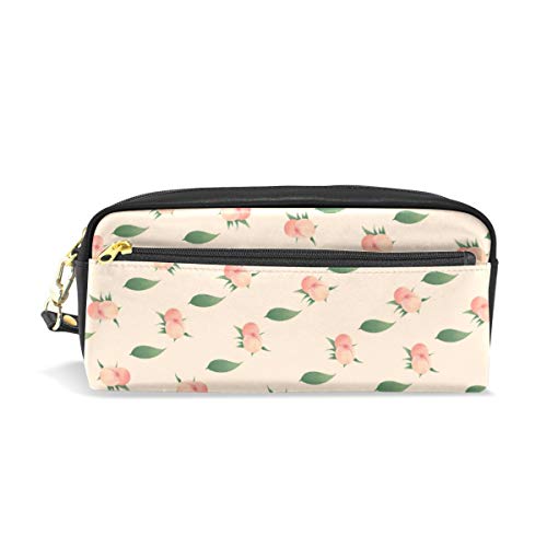 SJOAOAA Federmäppchen aus PU-Leder, mit Reißverschluss, für Jungen, Mädchen, Teenager, Frauen, Rosa / Pfirsich, siehe abbildung, Einheitsgröße, Taschen-Organizer von SJOAOAA