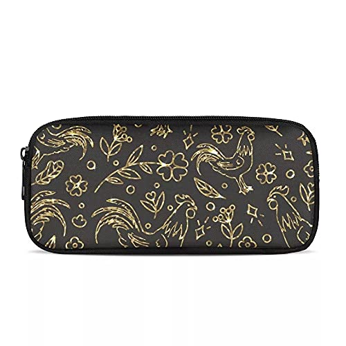 SJOAOAA Federmäppchen für Grundschule, Schüler, Münzen, Geldbörse, Damen, Federmäppchen, Make-up-Tasche, tragbar, Bürobedarf ("I Love Boxer-Design), Chick-Black, Einheitsgröße, Taschen-Organizer von SJOAOAA