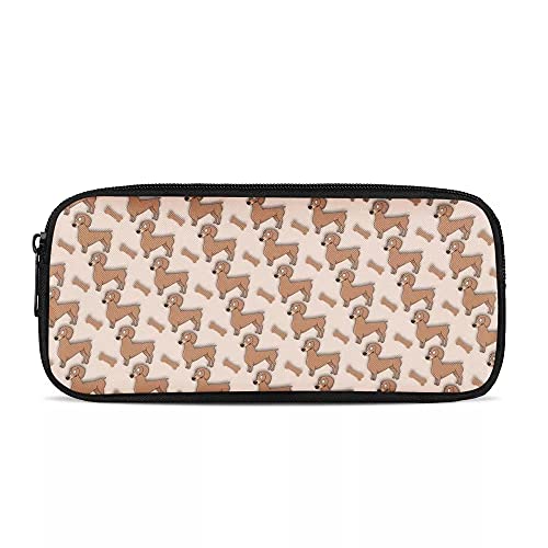 SJOAOAA Federmäppchen für Grundschule, Schüler, Münzen, Geldbörse, Damen, Federmäppchen, Make-up-Tasche, tragbar, Bürobedarf ("I Love Boxer-Design), Lustiger Hund, Orange, Einheitsgröße, von SJOAOAA