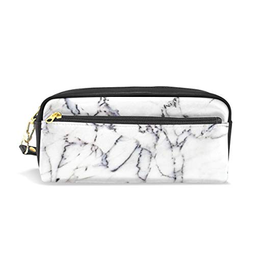 SJOAOAA Federmäppchen für Kinder, Mädchen, für die Schule, Marmor-Federmäppchen, Kosmetiktasche, Make-up-Tasche mit Fächern, niedliches Federmäppchen, Taschenhalter, Schulschreibwaren, siehe von SJOAOAA