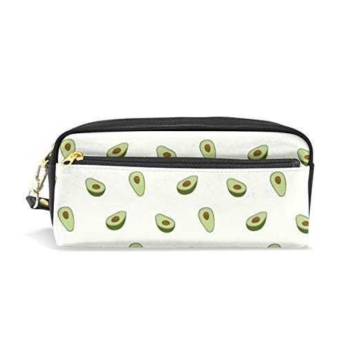 SJOAOAA Federmäppchen mit großem Fassungsvermögen, Avocado-Obst, Leder, Federmäppchen für Schule, Bürobedarf, siehe abbildung, Einheitsgröße, Taschen-Organizer von SJOAOAA