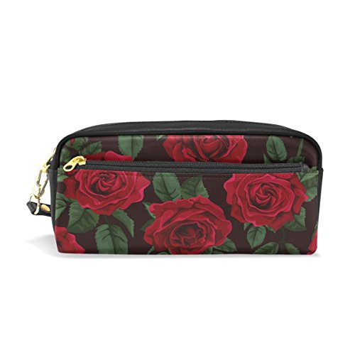 SJOAOAA GalactPrint Federmäppchen, kleine Make-up-Tasche, Reisetasche, Leder, 2 Fächer, für Mädchen, Jungen, Damen, Herren, rose, Einheitsgröße, Taschen-Organizer von SJOAOAA