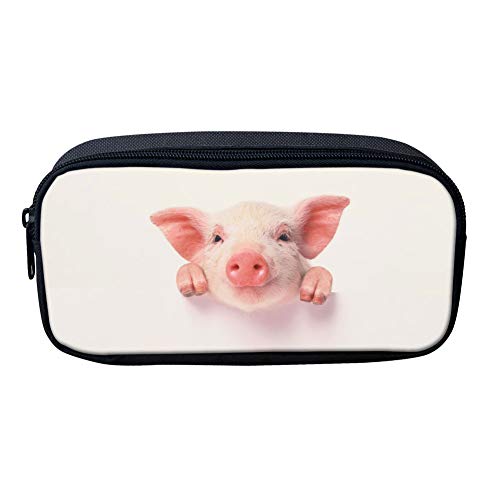 SJOAOAA Graffiti Federmäppchen für Kinder, Make-up-Tasche, Teenager, Mädchen, Cion-Stifttasche, Lehrer-Federmäppchen mit Reißverschluss, schwein, Einheitsgröße, Taschen-Organizer von SJOAOAA