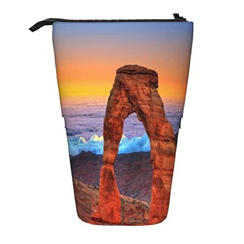 SJOAOAA Whisky und Zigarette Bild Großer Bleistift Teleskop Organizer mit Reißverschluss, niedliches Federmäppchen für Kinder., Arches National Park, Einheitsgröße, Stehendes Federmäppchen von SJOAOAA