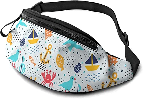 Seaworld Bauchtasche mit Cartoon-Motiv, für Damen und Herren, lässige Gürteltasche, Crossbody-Bauchtasche mit verstellbarem Riemen für Outdoor, Laufen, Wandern, siehe abbildung, Einheitsgröße, von SJOAOAA