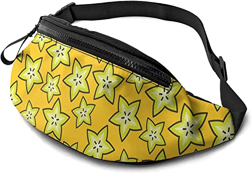 Star Fruit Bauchtasche Hüfttasche für Damen & Herren, lässige Gürteltasche Crossbody Bauchtasche mit verstellbarem Gurt für Outdoor Laufen Wandern, siehe abbildung, Einheitsgröße, Hüfttasche von SJOAOAA