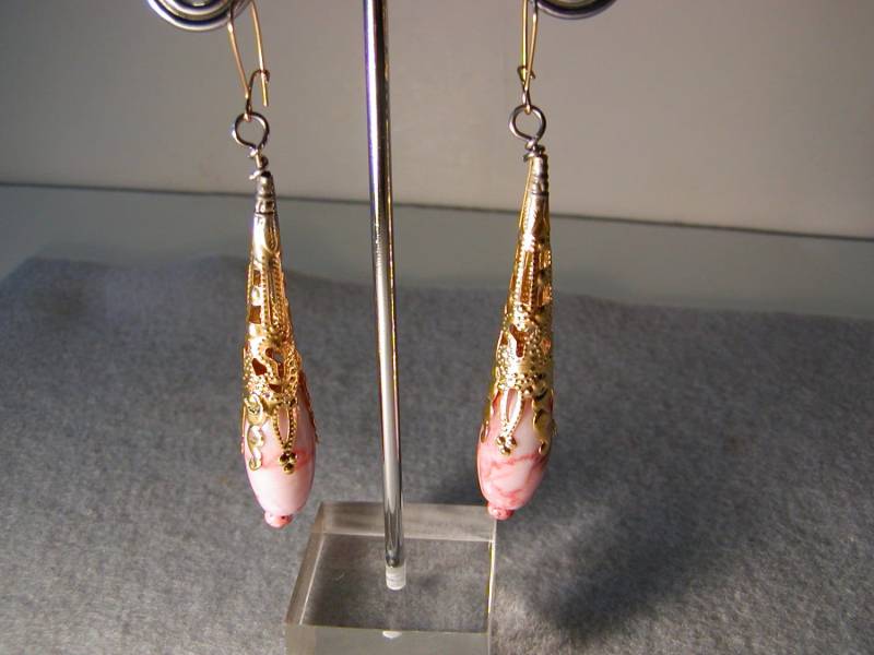 Redline, Marmor Und Gold Kegel Baumeln Ohrringe Redline, Marmor Und Gold Kegel Baumeln Ohrringe von SJOJewelryDesigns