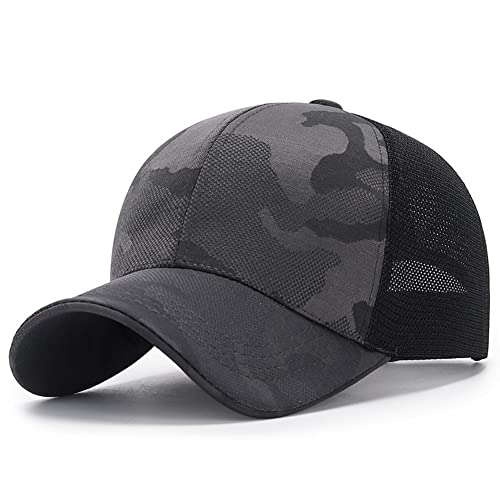 Baseball Cap Herren Damen Snapback Basecap Mesh Atmungsaktiv Tarnung Trucker Cap Sommer Sonnenhut UV Schutz Baseballkappe Draussen Sport Schirmmütze Einstellbar Mütze für Camping Freizeit Radfahren von SJTJSPX