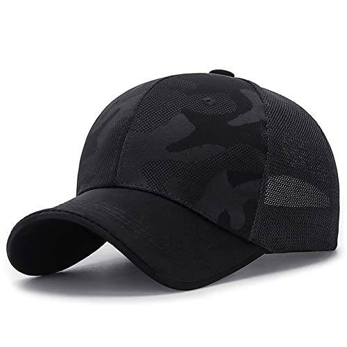 Baseball Cap Herren Damen Snapback Basecap Mesh Atmungsaktiv Tarnung Trucker Cap Sommer Sonnenhut UV Schutz Baseballkappe Draussen Sport Schirmmütze Einstellbar Mütze für Camping Freizeit Radfahren von SJTJSPX