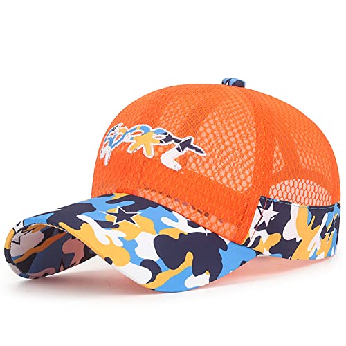 Baseballcap Junge Mädchen Baseballmütze Mesh Sonnenhut Anti-UV Sommerhut Einstellbar Basecap Outdoor Sport Schirmmütze Golf Reisen Kinderhut Atmungsaktiv Snapback Kappe Strand Hip Hop Trucker Cap von SJTJSPX