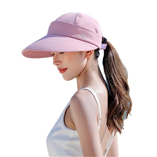 Baseballkappe Damen Baseball Cap Sommer UV-Schutz Sonnenhut Verstellbar Baseballmütze Abnehmbar Visor Hut Breite Krempe Schirmmütze Outdoor Strandhut Frauen Basecap für Golf Laufen Reisen von SJTJSPX