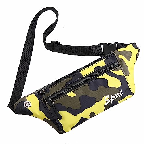 Bauchtasche Herren Damen Gürteltasche Wasserdicht Hüfttasche mit verstellbarem Riemen Brustbeutel Camouflage Sport Umhängetasche Outdoor Brusttasche für Laufen Camping Wandern Fitness Fahrrad von SJTJSPX