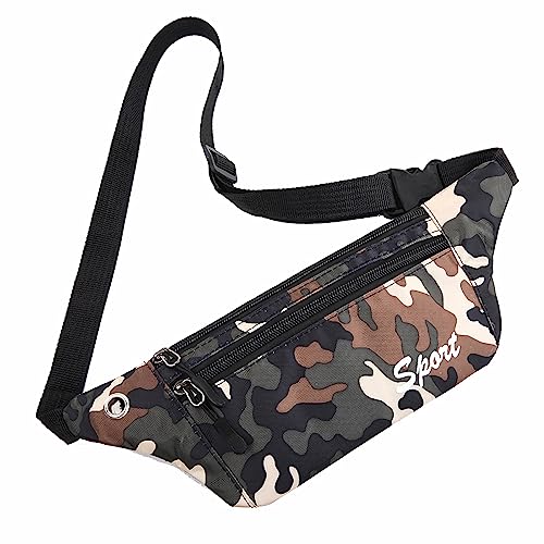 Bauchtasche Herren Damen Gürteltasche Wasserdicht Hüfttasche mit verstellbarem Riemen Brustbeutel Camouflage Sport Umhängetasche Outdoor Brusttasche für Laufen Camping Wandern Fitness Fahrrad von SJTJSPX