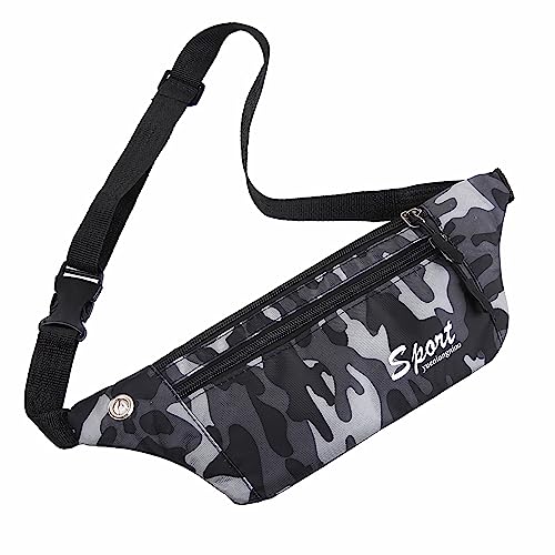 Bauchtasche Herren Damen Gürteltasche Wasserdicht Hüfttasche mit verstellbarem Riemen Brustbeutel Camouflage Sport Umhängetasche Outdoor Brusttasche für Laufen Camping Wandern Fitness Fahrrad von SJTJSPX